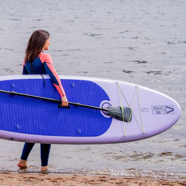 FitNord Aqua 330 SUP-lautasetti, laventeli (kantavuus 150 kg, alumiinimela)