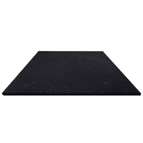 FitNord Kumilaatta 1m x 1m x 30mm, musta valkoisilla pilkuilla