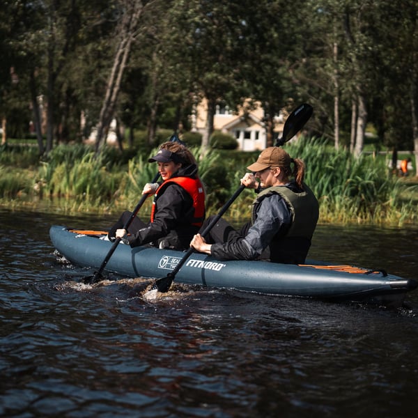 FitNord Seal Two ilmatäytteinen kajakki, tummansininen (2-istuttava)