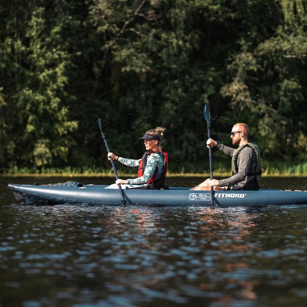 FitNord Seal Two ilmatäytteinen kajakki, tummansininen (2-istuttava)