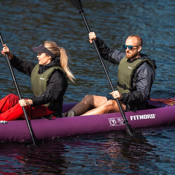 FitNord Seal Two ilmatäytteinen kajakki, tumma violetti (2-istuttava)