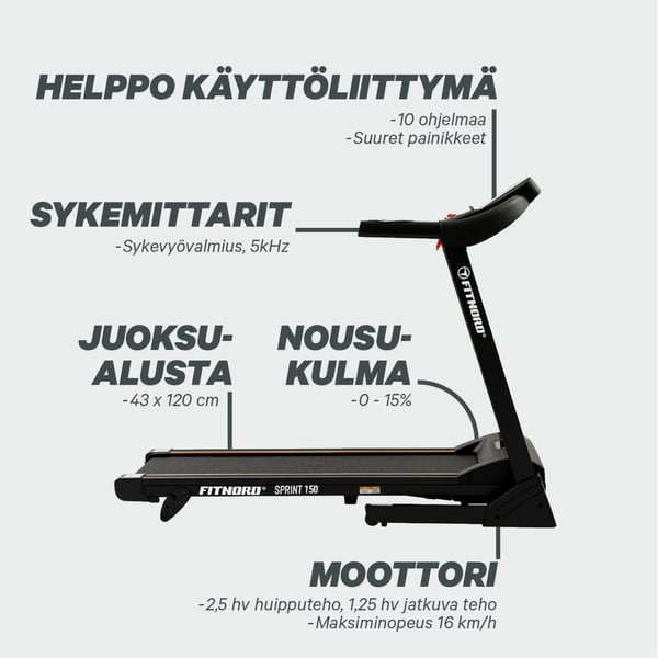 FitNord Sprint 150 Juoksumatto