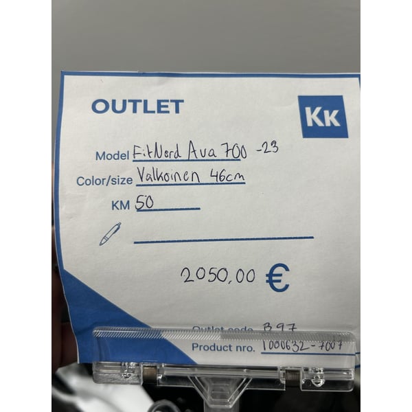 **OUTLET VANTAA** FitNord Ava 700 Sähköpyörä, valkoinen (720 Wh tehoakku) 46cm