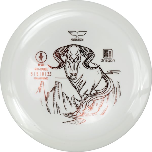 Yikun Dragon Line Kui Midari Frisbeegolfkiekko, valkoinen