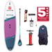 Red Paddle 10.6 Ride SUP-lautasetti, violetti