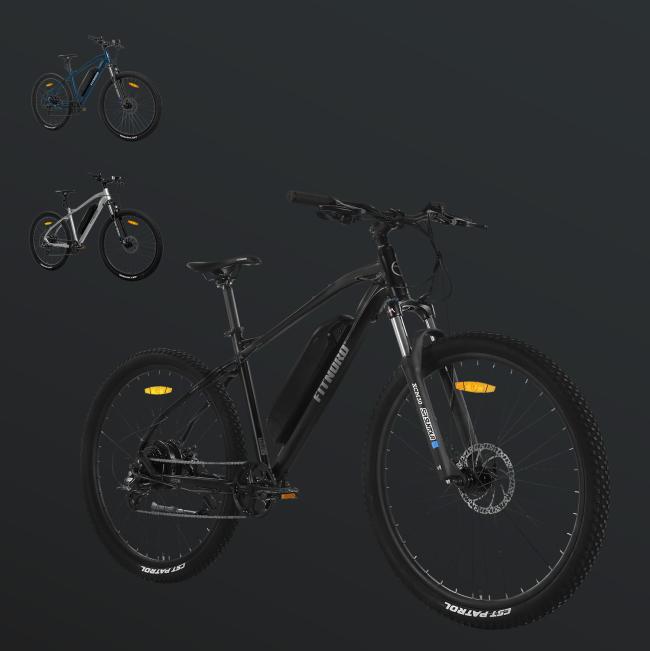 FitNord Ranger 200 Sähkömaastopyörä 2024, musta (540Wh akku) 